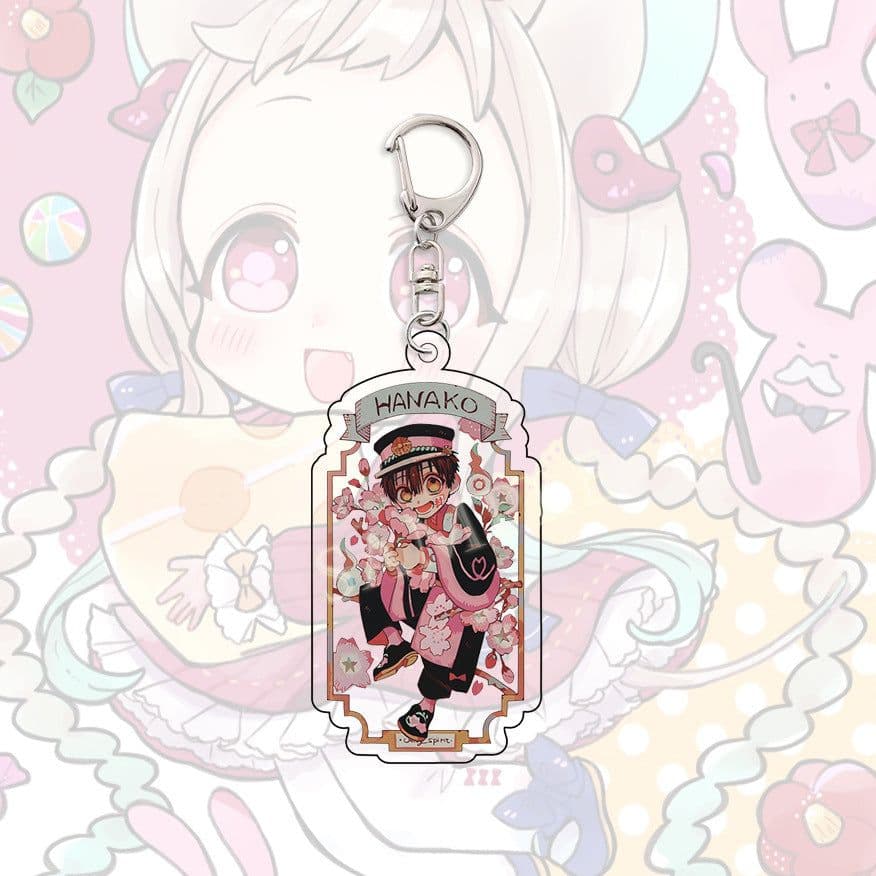 image-Hanako-kun Anime Keychain - 6cm Acrylic Pendant School Bag Accessorize