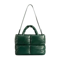 image-Women's Soft PU Tote Bag - Off White Square