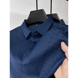 image-Purple Elena Polo Shirt - Green Striped Short Sleeve
