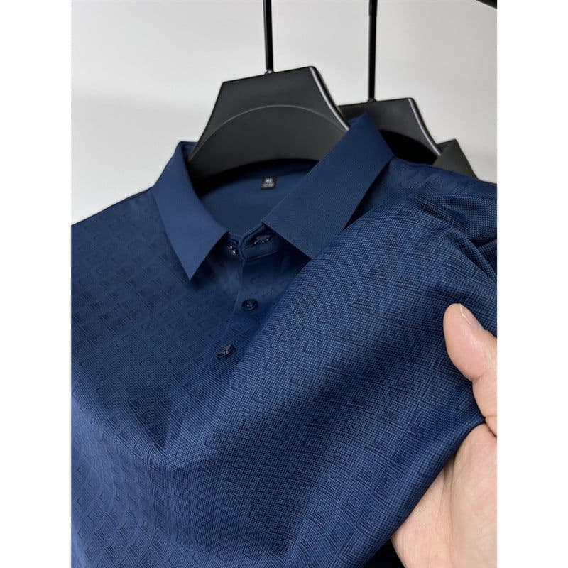 image-Purple Elena Polo Shirt - Green Striped Short Sleeve