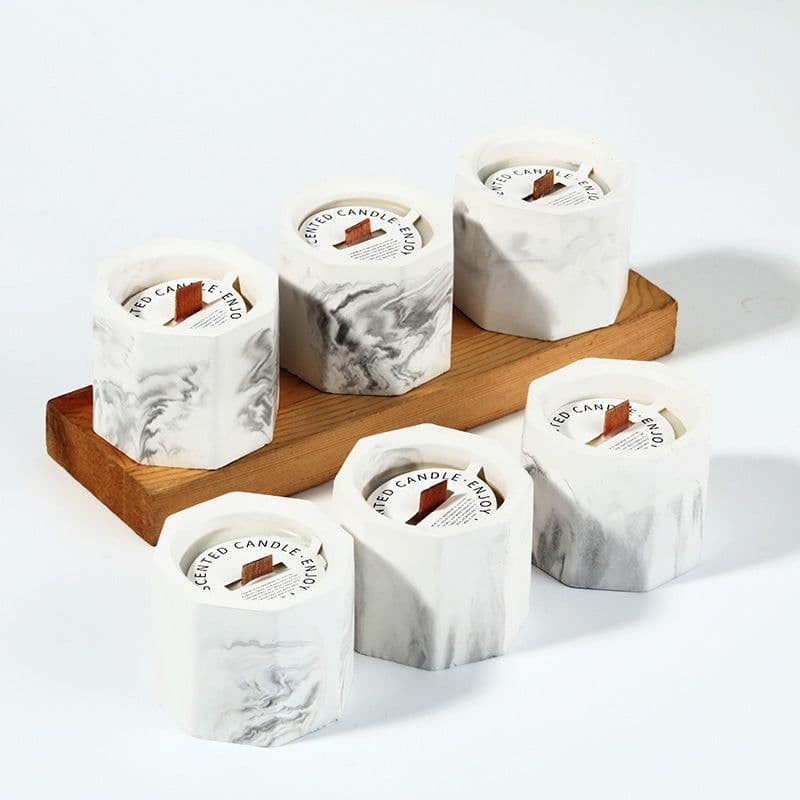 image-Wholesale handmade soy wax ins wind scented candle creative handmade gift gypsum essential oil scented candle cross-border