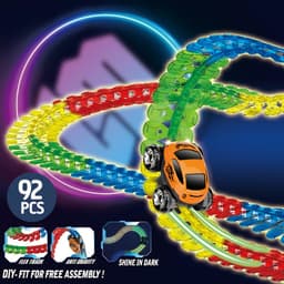 image-Soft rubber track roller coaster gravity-free track car cross-border e-commerce electric variety diy small train children's toys