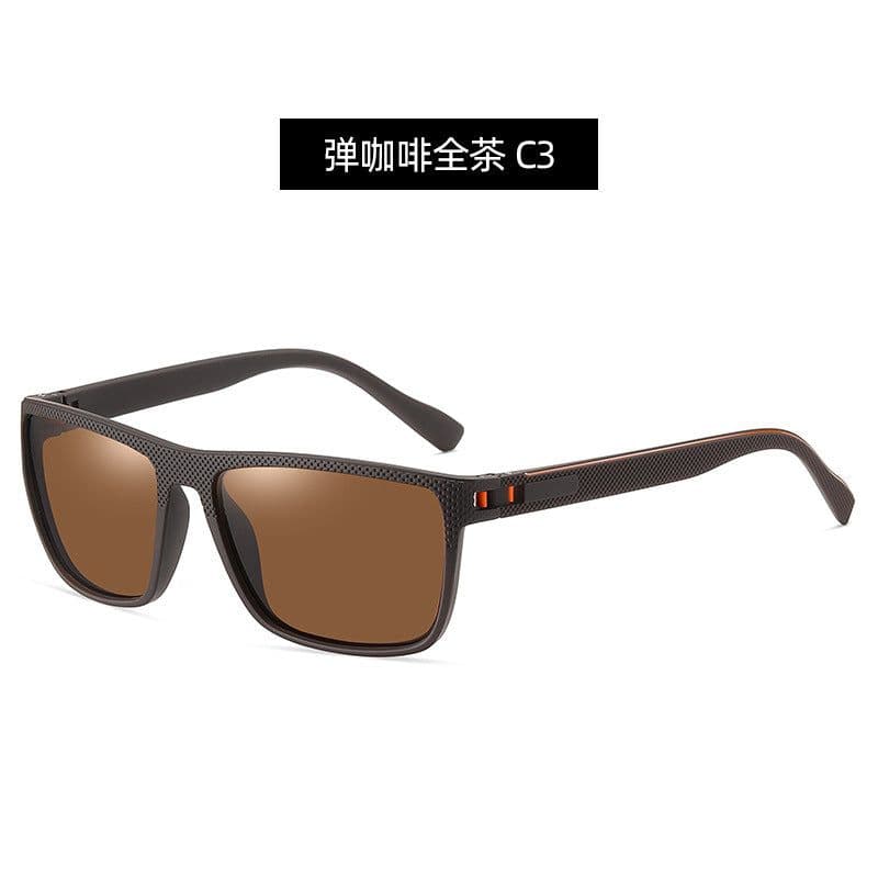 image-Polarized Sunglasses Men's Square Frame UV400 Black