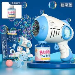 image-Bubble Machine Gun - Automatic Handheld Toy Black