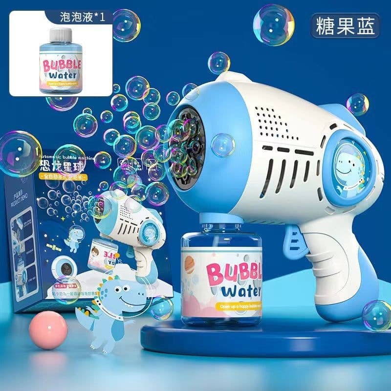 image-Bubble Machine Gun - Automatic Handheld Toy Black