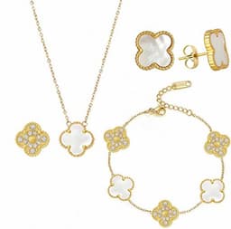 image-Five-Leaf Clover Bracelet Titanium Steel 18K Gold