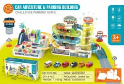 image-Tosiqi Space Adventure Track Toy - 4 Cars Parking Lot
