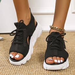 image-Women's Sports Sandals Size 42 Orange Fly Weave