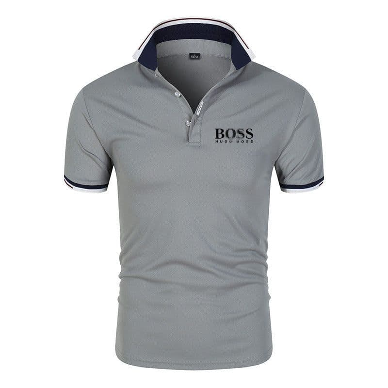 image-Men's & Women's Milk Fiber Polo Shirt, Short Sleeve, 4XL Blue Black