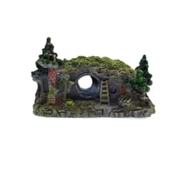 image-Fish tank landscaping decoration micro-landscape thatched house resin simulation thatched house grass house aquarium crafts landscaping ornaments