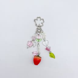 image-Original jewelry cute strawberry pendant keychain