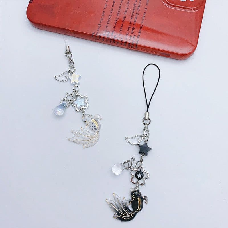 image-New Chinese Koi Beaded Hanging Chain - Versatile Mobile Phone Pendant