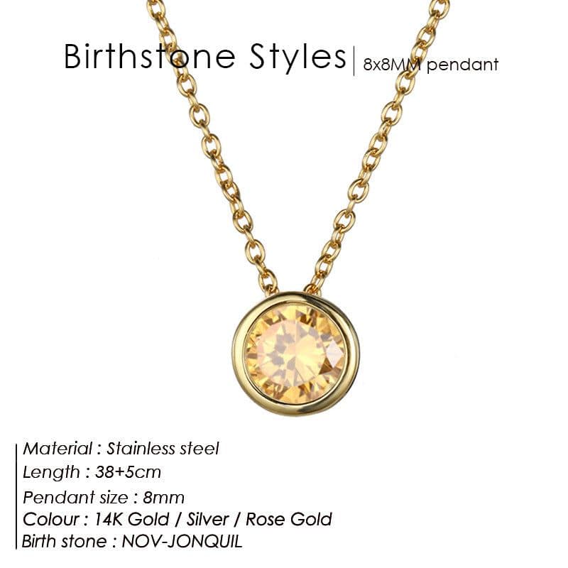 image-JUJIE Rhinestone Necklace - Rose Gold Geometric