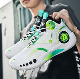 image-Zodi Basketball Shoes - High Top, Shock-Absorption, Breathable