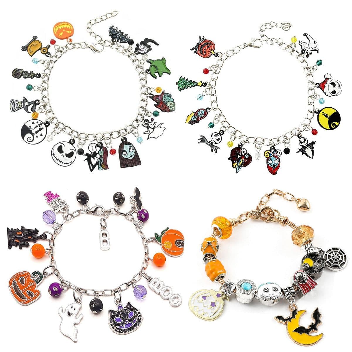 image-Bosu Halloween Bracelet - Pumpkin Spider Bat Ghost