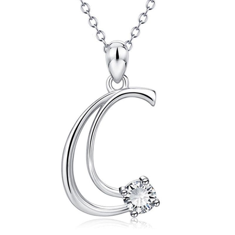 image-Baoshina Alphabet Diamond Pendant Necklace 26 Letters Jewelry Crossborder Supply