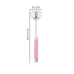 image-Stainless Steel Semi-Automatic Egg Beater - Handheld Whisk - Modern