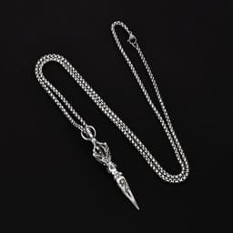 image-Baiying Vajra Pendant Necklace - Titanium Steel Retro