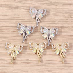 image-Bowknot DIY Jewelry Accessories - 5 Pack Alloy Pendants