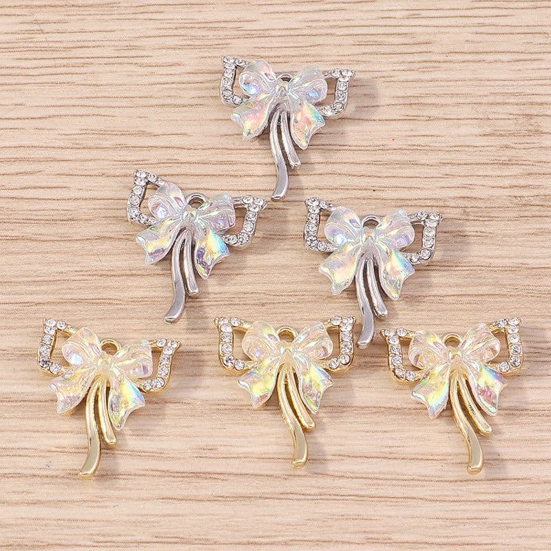 image-Bowknot DIY Jewelry Accessories - 5 Pack Alloy Pendants