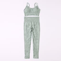 image-Chanel Yoga Set - Black Seamless Bra & Leggings L