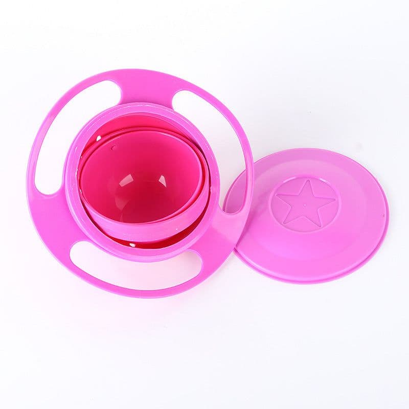 image-Flying Saucer 360-Degree Rotating Baby Bowl - Non-Spill Fun Design