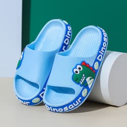 image-Children's Dinosaur Flip Flop Slippers - Non-slip PVC
