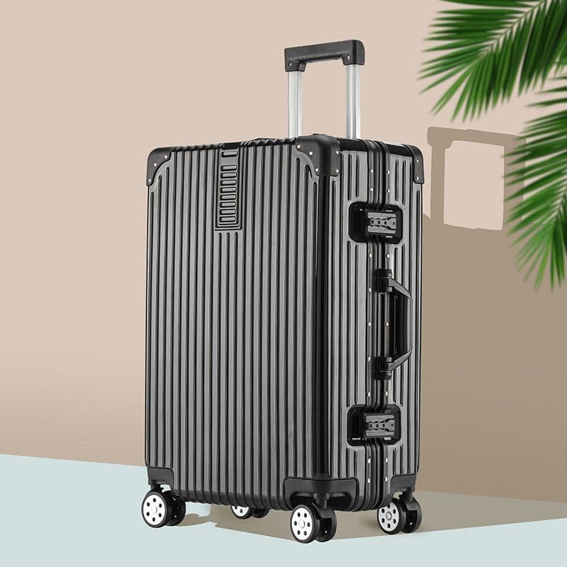 image-Aluminum Frame Luggage Trolley Bag - 24" Black