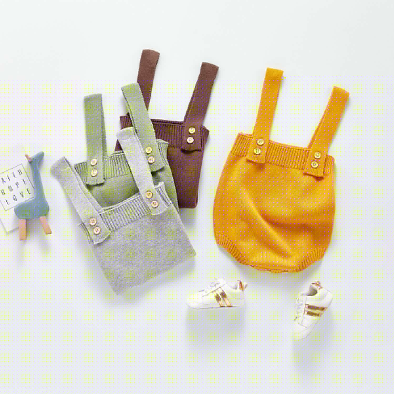 image-Angu 2023 Fall Romper - Mustard Unisex Kids Jumpsuit 1-3Y 80-100cm