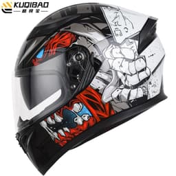 image-Coolqibao Motorcycle Full-Face Helmet Bluetooth XXL Gray