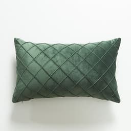 image-Dutch Velvet Plaid Waist Pillow Purple 30×50cm
