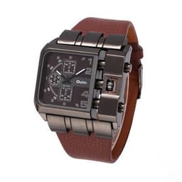 image-Oulm Quartz Men's Watch Square Brown HP3364