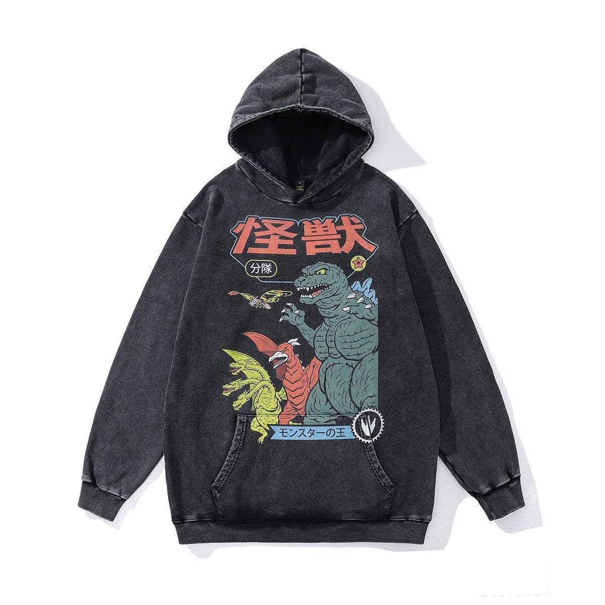 image-Cotton Fleece Hoodie - Kangaroo Pocket Loose Fit XXL