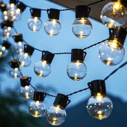 image-LED camping decorative light string wedding party layout bulb light outdoor garden tent canopy 5cm ball light string