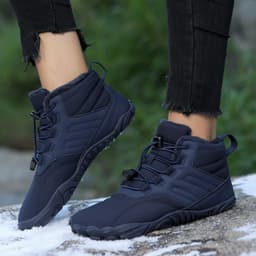 image-Five-finger outdoor sports cotton shoes for men and women plus velvet warm boots wear-resistant anti-ski boots winter thickened couple shoes
