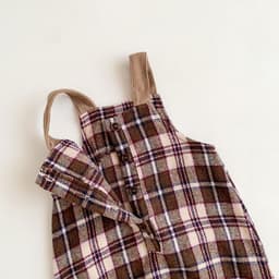 image-Trendy Kids Plaid Overalls - Green, Unisex, Fall 2023, 90cm