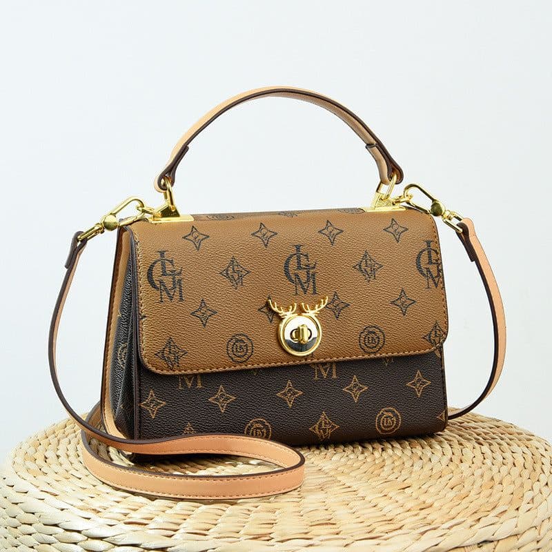 image-Longming Valley 2022 PVC Street Fashion Shoulder Messenger Bag - Contrast Color Small Square