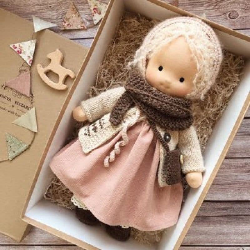 image-Waldorf Doll Cotton Handmade - Animal Cartoon