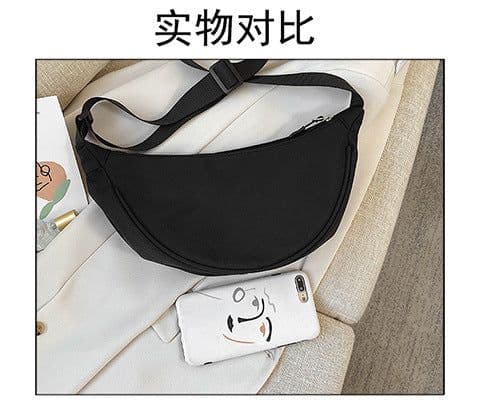 image-Canvas Messenger Bag - Black Student Fashion