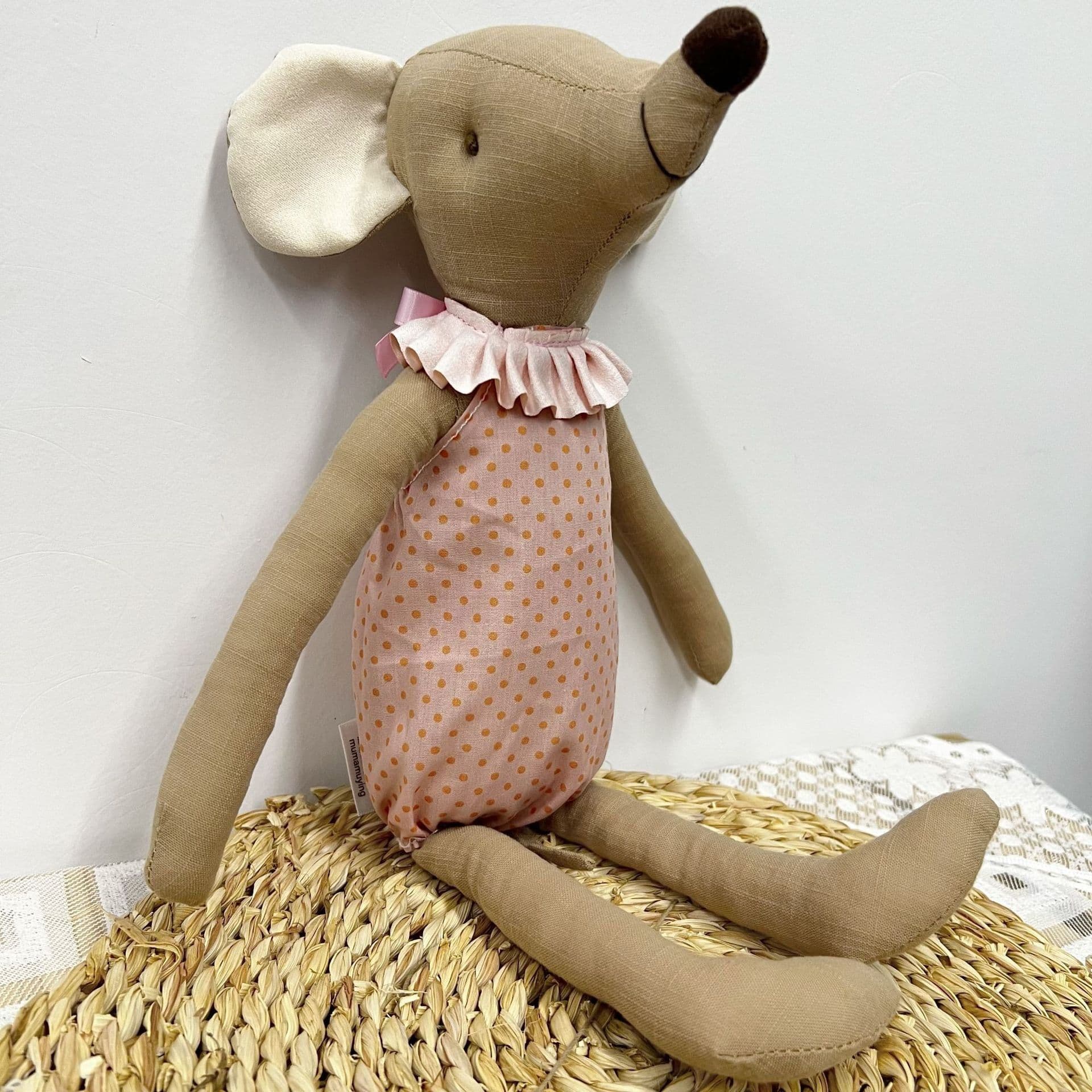 image-Baby Comfort Doll - Green Mouse Plush Toy