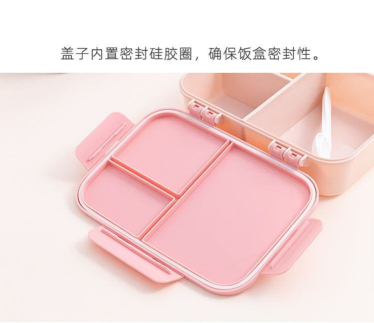 image-Simple Flip-Top Lunch Box - Portable Microwavable