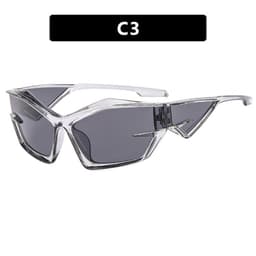 image-Exaggerated futuristic technology Y2K sunglasses 2023 new European and American catwalk sunglasses cross-border heterosexual sunglasses