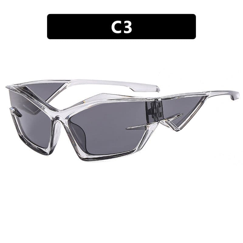 image-Exaggerated futuristic technology Y2K sunglasses 2023 new European and American catwalk sunglasses cross-border heterosexual sunglasses
