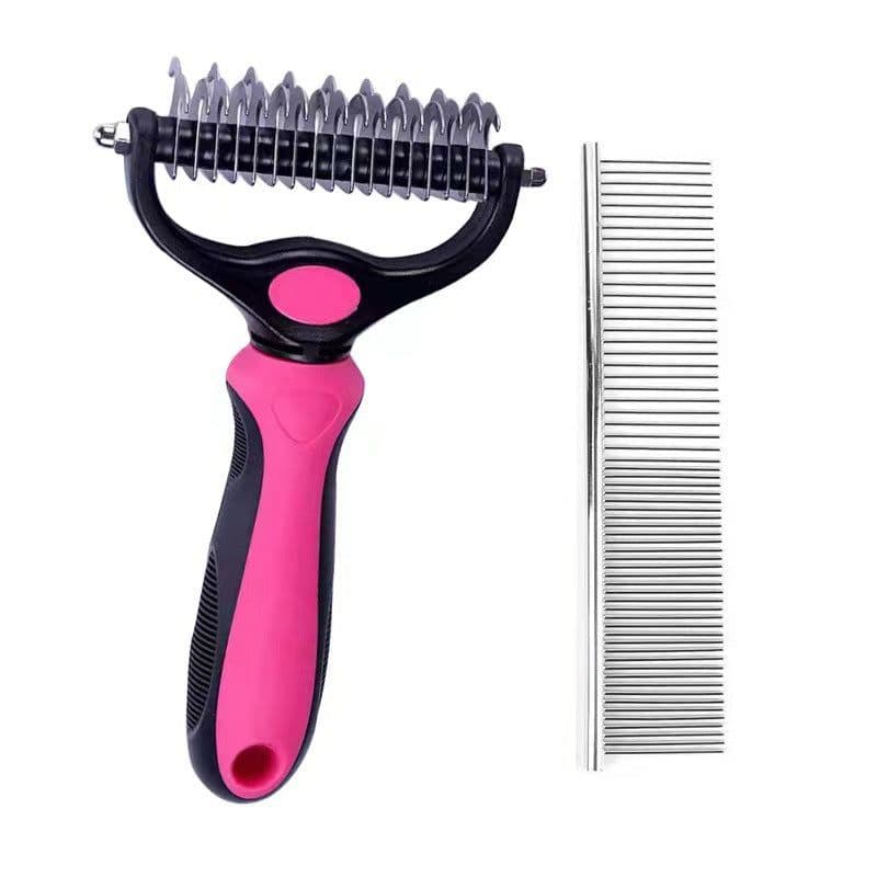 image-Pet Detangling Comb - Stainless Steel Dog Cat
