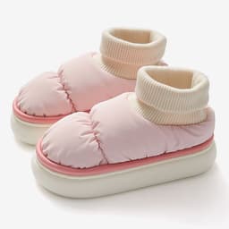 image-Ant Love Color-Blocked Cotton Boots Purple Size 40-41 Keep Warm