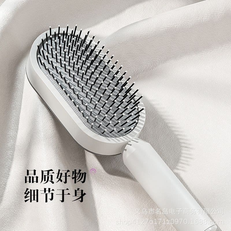 image-Anbei Red Long Hair Loss Massage Comb for Curly Hair - 20cm+