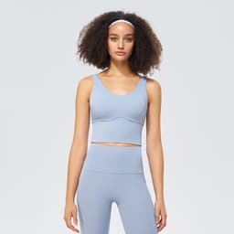 image-LULU UKEAN Sports Bra XL Gray Blue 3/4 Cup