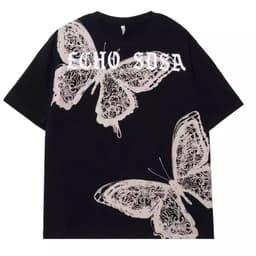 image-Men's Hawaiian T-shirt - Oversized Short Sleeve Striped