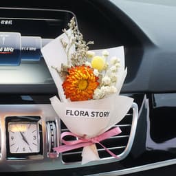 image-Aromatherapy Clip Bouquet - Beige Hydrangea Car Fragrance Decor