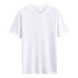 image-White Cotton T-Shirt Men Women Short Sleeve Summer